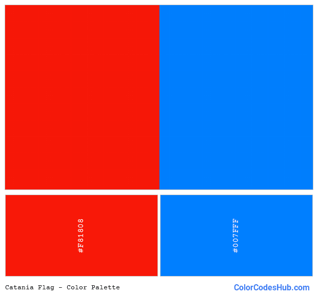 Catania flag color palette