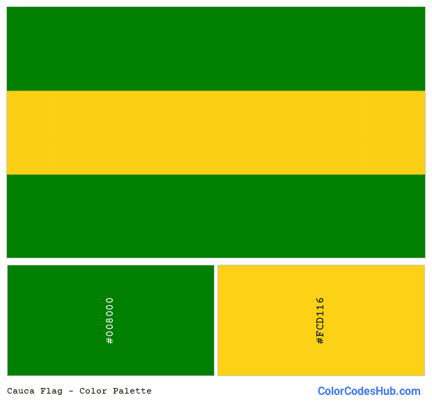 Cauca flag color palette