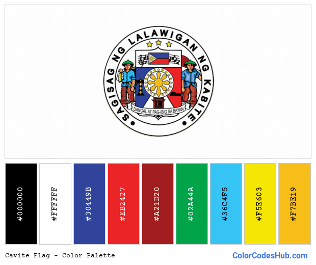 Cavite flag color palette