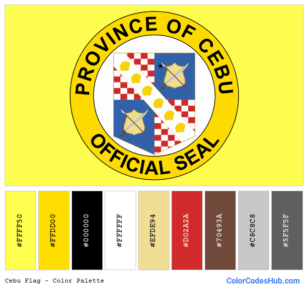 Cebu flag color palette