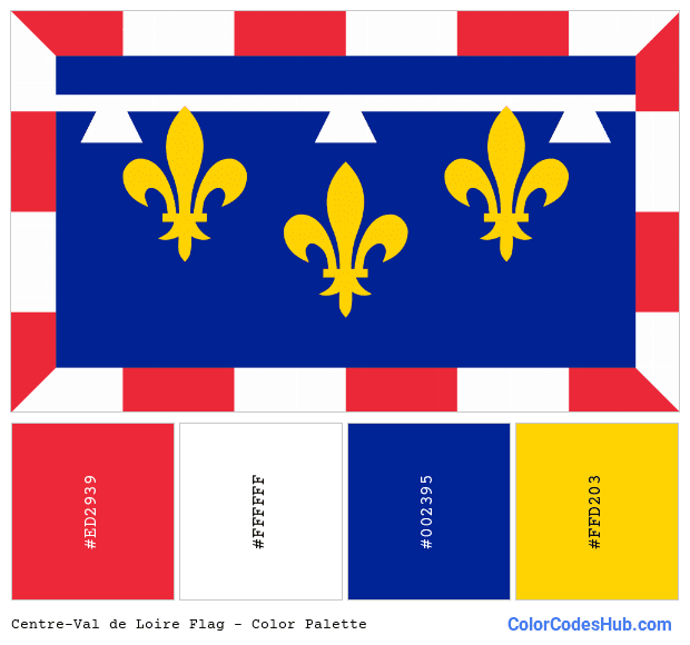 Centre-Val de Loire flag color palette