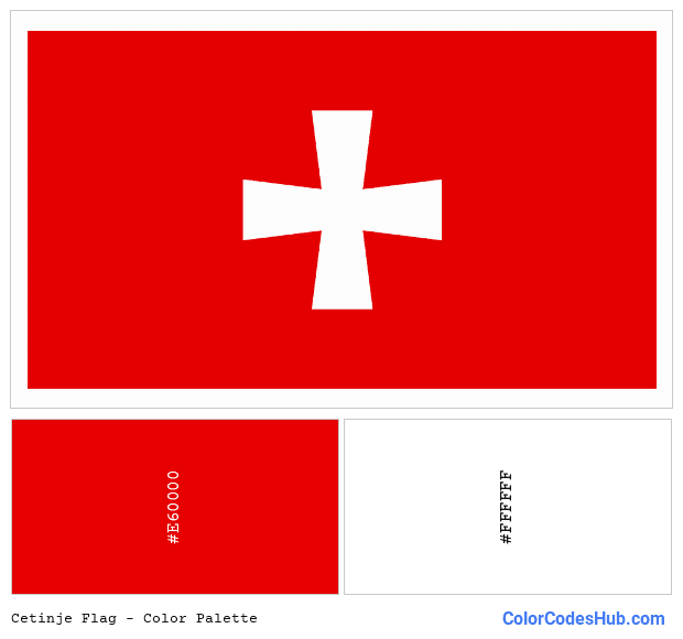 Cetinje flag color palette