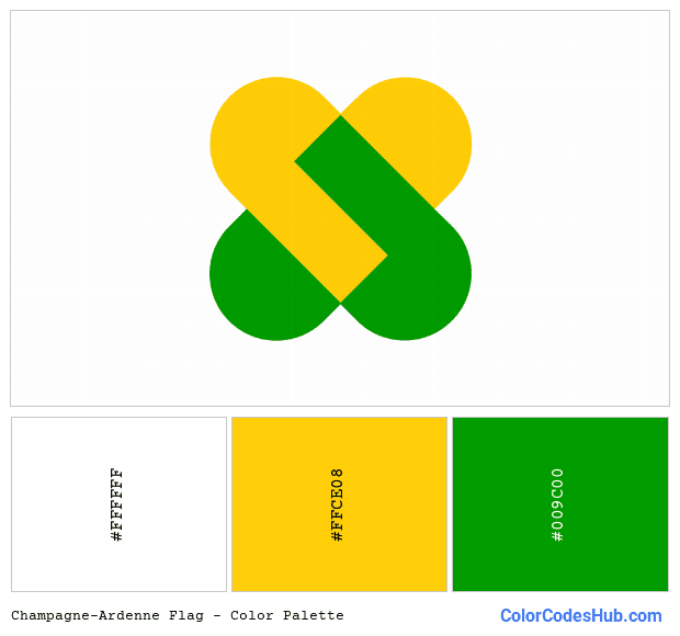 Champagne-Ardenne flag color palette