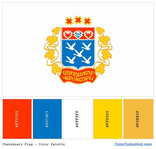 Cheboksary flag color palette