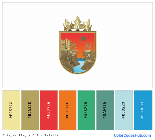 Chiapas flag color palette