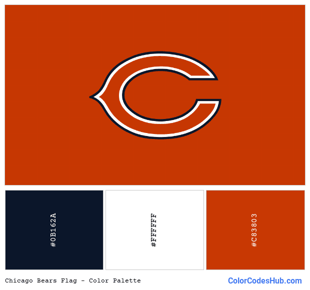 Chicago Bears flag color palette