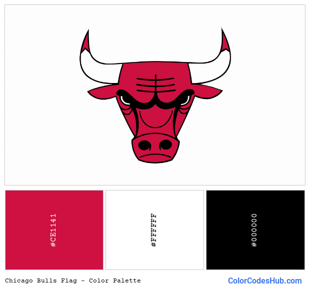 Chicago Bulls flag color palette