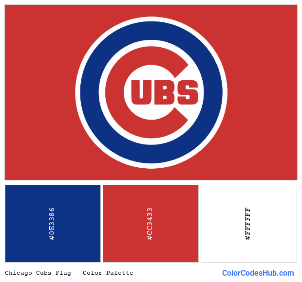 Chicago Cubs flag color palette