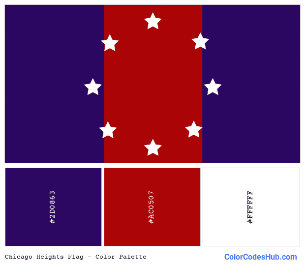 Chicago Heights flag color palette