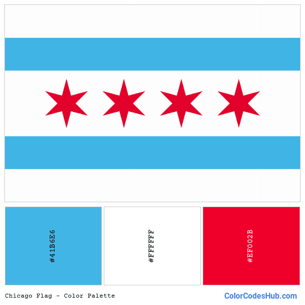 Chicago flag color palette
