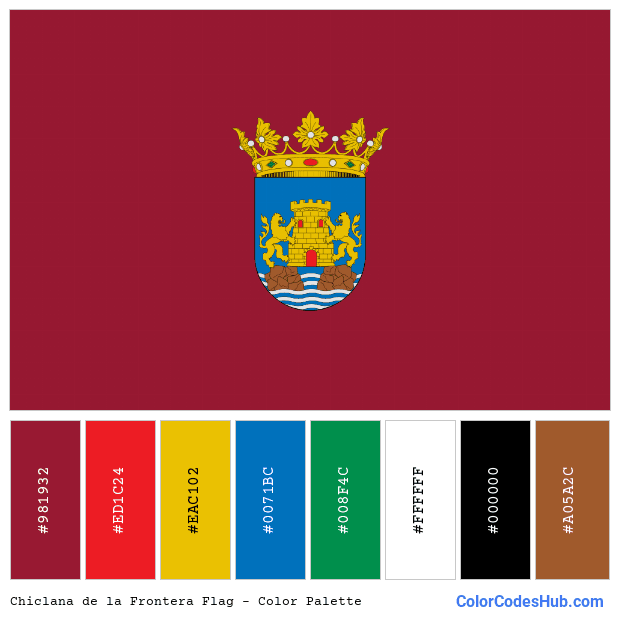Chiclana de la Frontera flag color palette