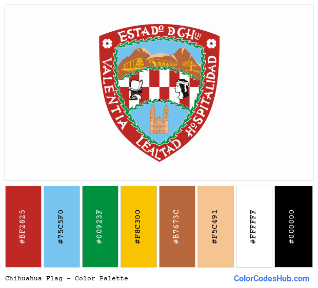 Chihuahua flag color palette