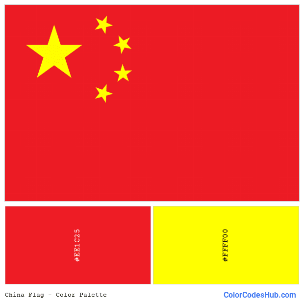 China flag color palette