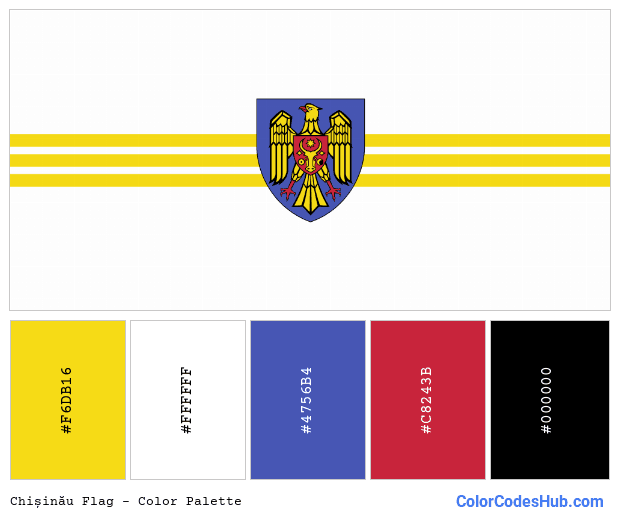 Chișinău flag color palette