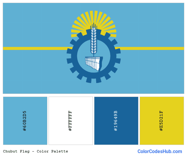 Chubut flag color palette