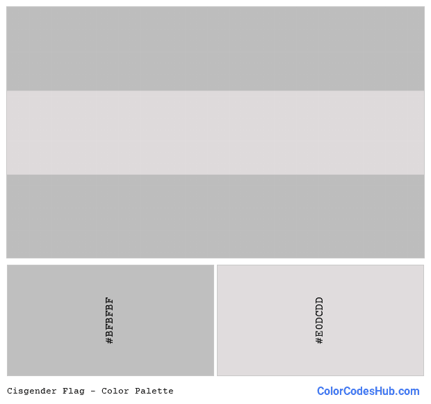 Cisgender flag color palette