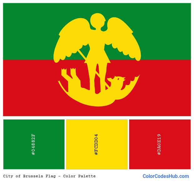 City of Brussels flag color palette