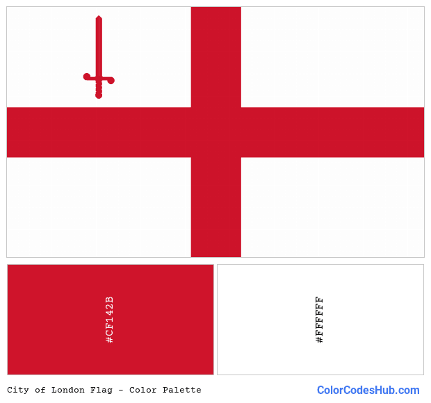 City of London flag color palette