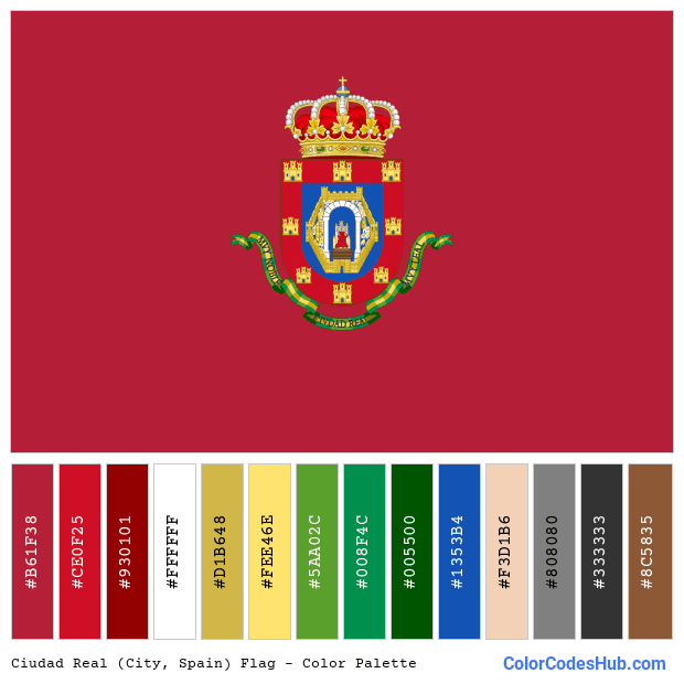 Ciudad Real (City, Spain) flag color palette