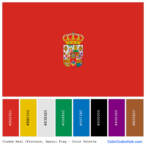 Ciudad Real (Province, Spain) flag color palette