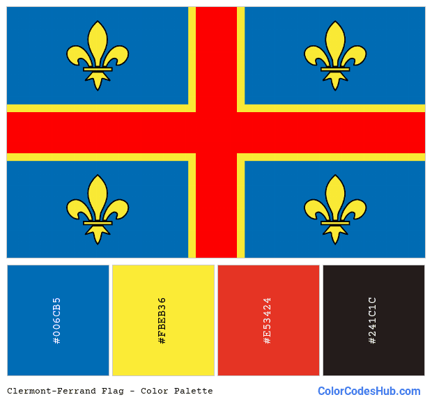 Clermont-Ferrand flag color palette