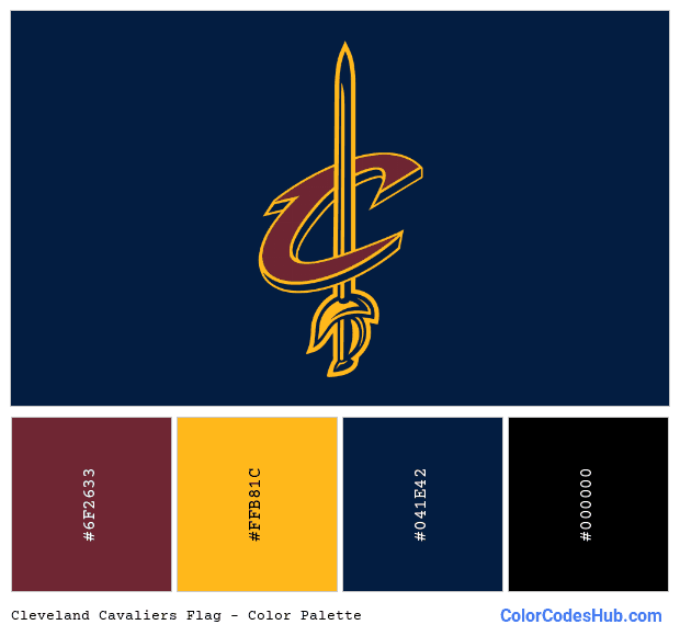 Cleveland Cavaliers flag color palette