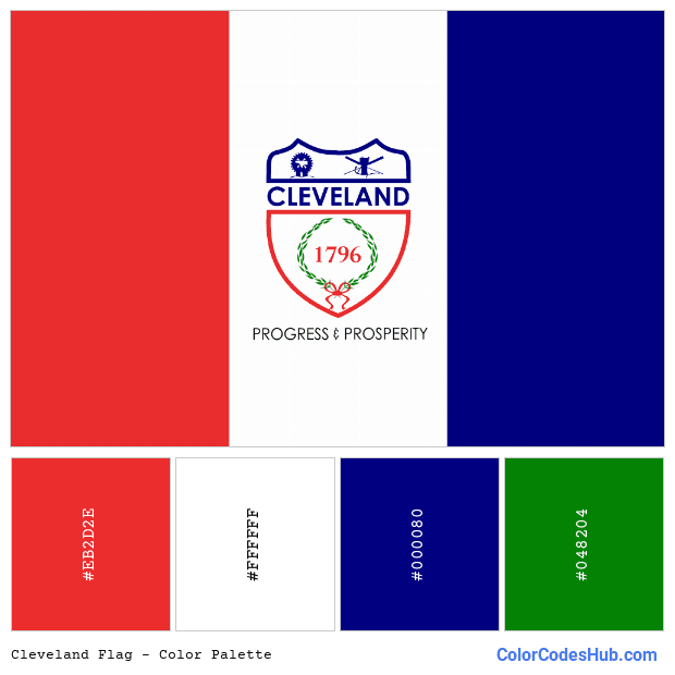 Cleveland flag color palette