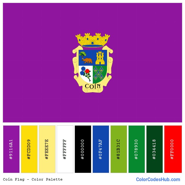 Coín flag color palette