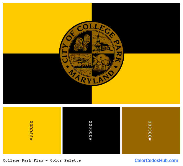 College Park flag color palette