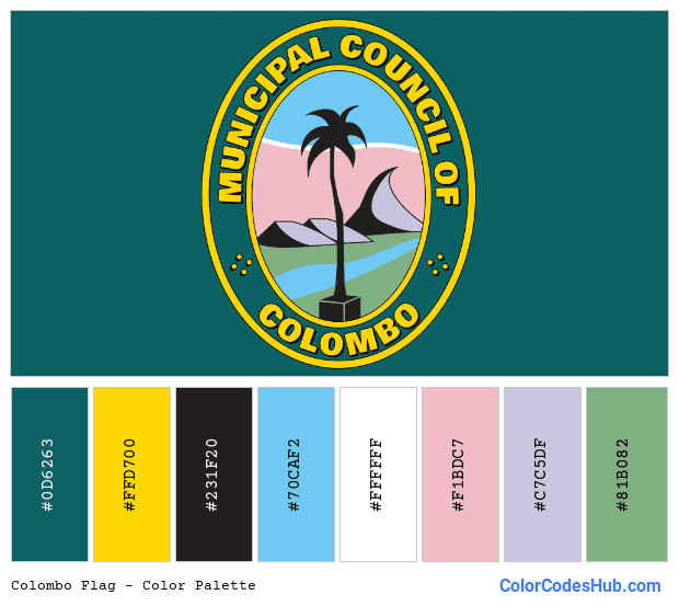 Colombo flag color palette