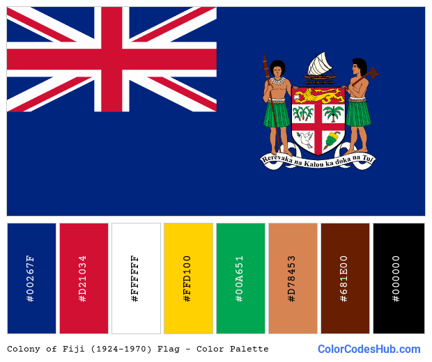 Colony of Fiji (1924–1970) flag color palette