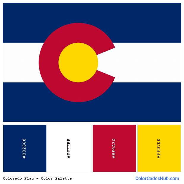 Colorado flag color palette