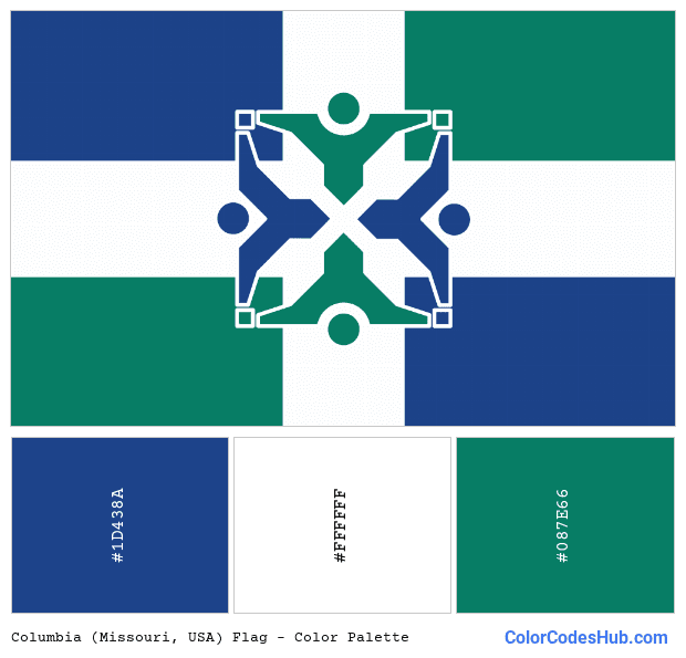 Columbia (Missouri, USA) flag color palette