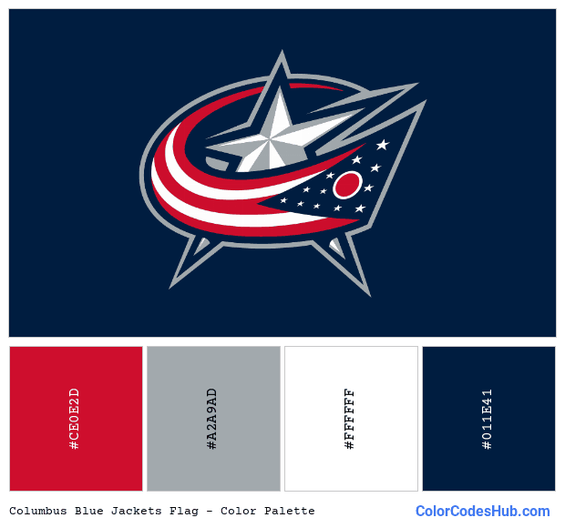 Columbus Blue Jackets flag color palette