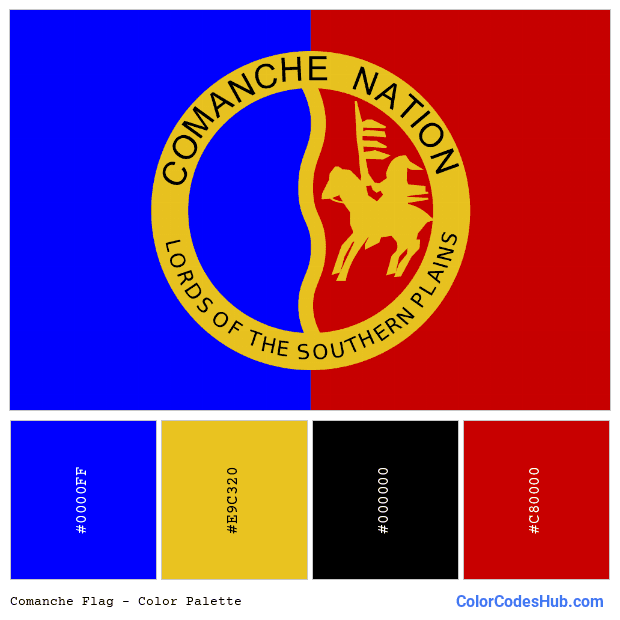 Comanche flag color palette