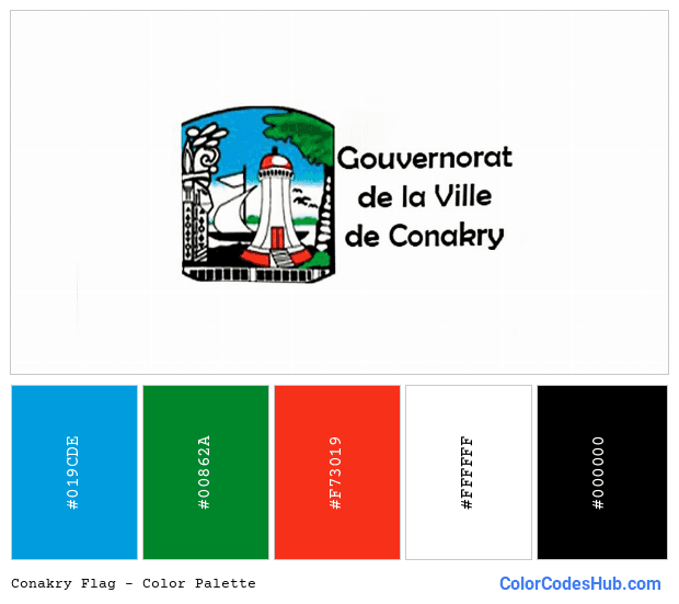 Conakry flag color palette