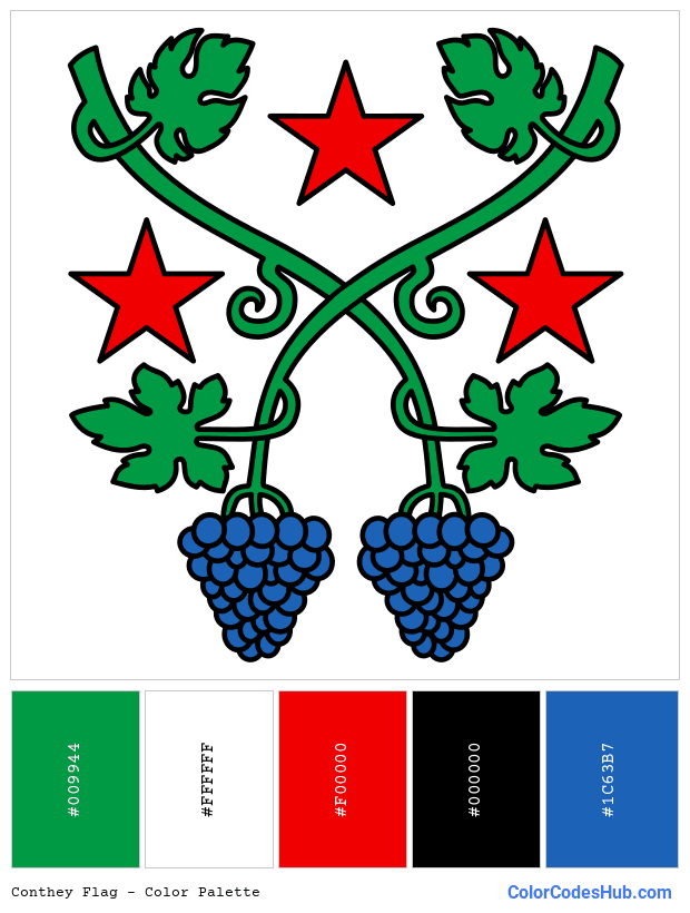 Conthey flag color palette