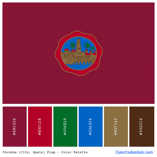 Córdoba (City, Spain) flag color palette