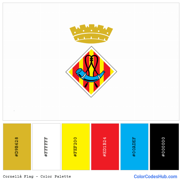 Cornellà flag color palette