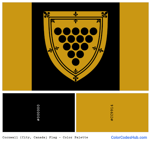 Cornwall (City, Canada) flag color palette