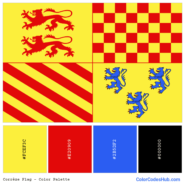 Corrèze flag color palette