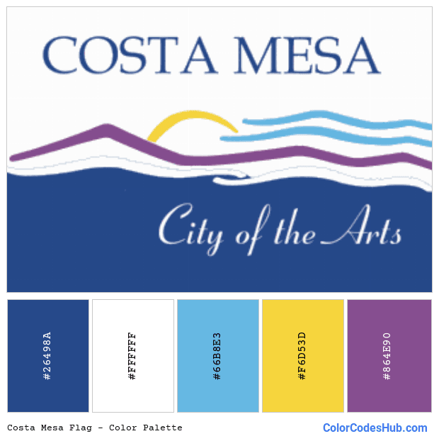 Costa Mesa flag color palette