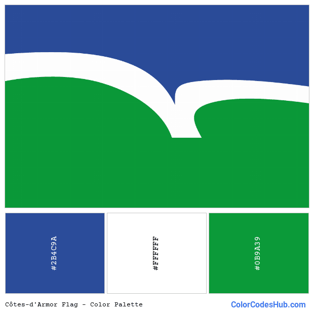 Côtes-d’Armor flag color palette