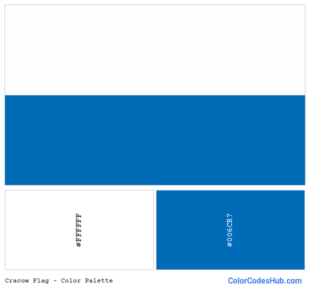 Cracow flag color palette