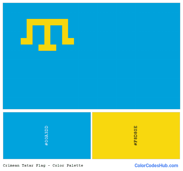 Crimean Tatar flag color palette
