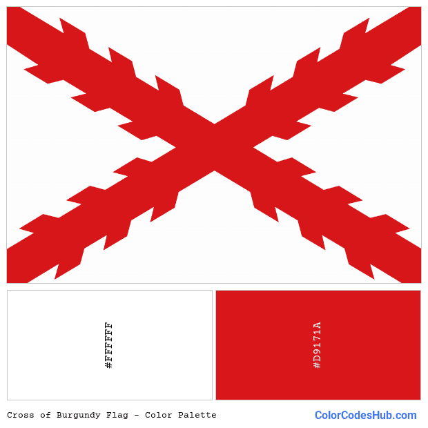 Cross of Burgundy flag color palette