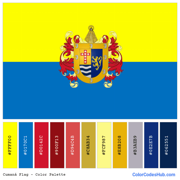 Cumaná flag color palette