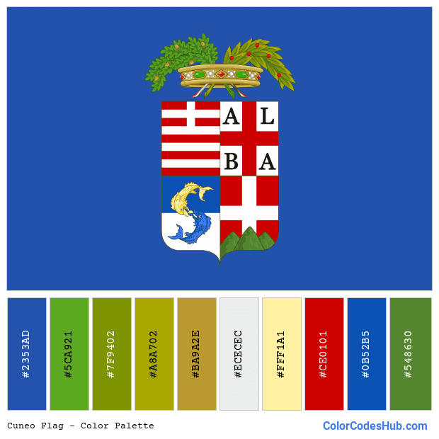 Cuneo flag color palette