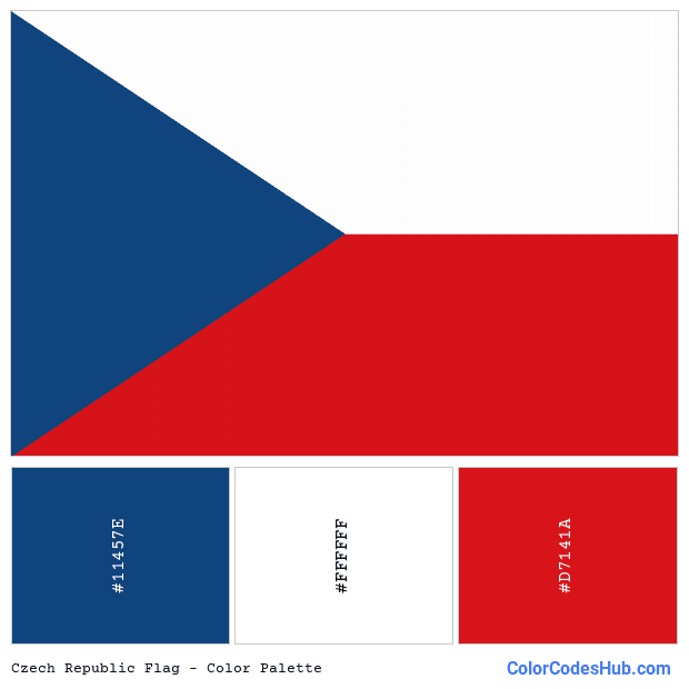 Czech Republic flag color palette