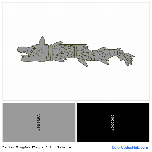 Dacian Kingdom flag color palette